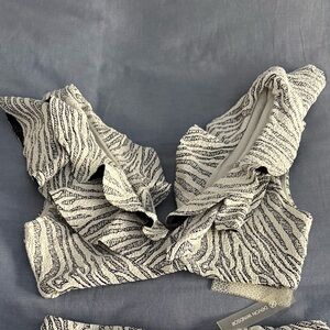 Devon Windsor Ruby Bikini Top - black and white